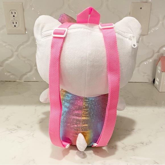 Hello Kitty Plush Backpack Rainbow 14 inch - Picture 5 of 10